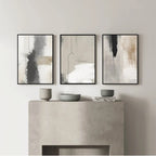 Modern Minimalist Abstract Wall Art Beige Gray Black Fine Art Canvas Prints Pictures For Living Room Bedroom Apartment Scandinavian Home Decor