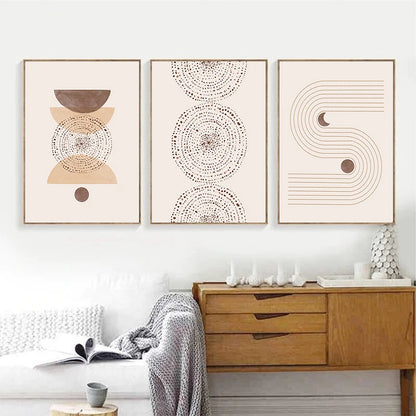 Minimalist Abstract Celestial Geometry Wall Art Fine Art Canvas Prints Sun Moon Posters Pictures For Living Room Bedroom Art Decor