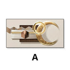 Modern Aesthetics Sun Moon Celestial Abstract Geometric Wall Art Fine Art Canvas Print Picture For Modern Apartment Living Room Bedroom Art Decor