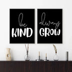 Black and White Motivational Posters Wall Art Fine Art Canvas Prints – Minimalist Wall Art Decor for Modern Interiors