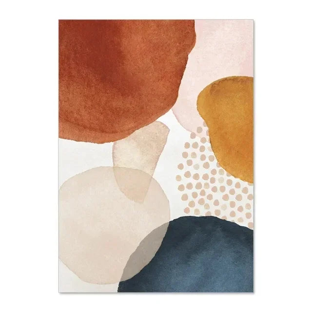 Nordic Abstract Biomorphic Geometric Wall Art Fine Art Canvas Prints Colorful Pictures For Living Room Bedroom Art For Modern Interior Decor