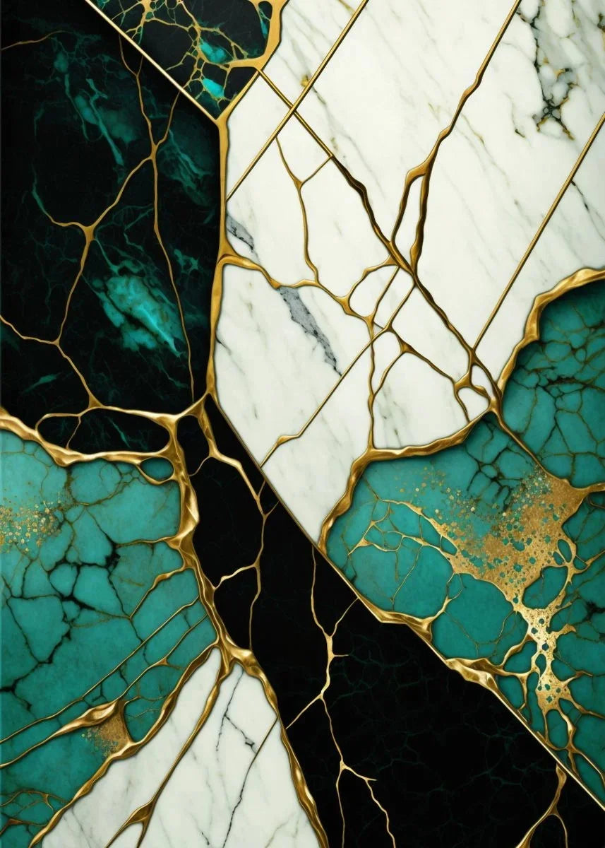 Modern Flowing Geometry Black Golden Abstract Wall Art Fine Art Canvas Prints Pictures For Living Room Dining Room Home Office Decor