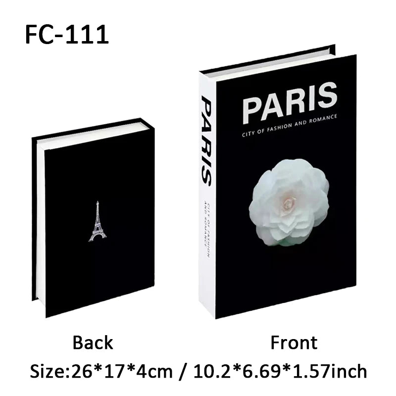 Trendy Chic Faux Books – Decorative Book Storage Boxes with Stylish Covers for Coffee Table Scandinavian Style Contemporary Home Décor