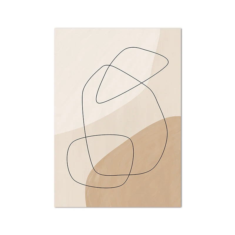 Shades Of Beige Abstract Line Art Wall Art Fine Art Canvas Prints Minimalist Pictures For Modern Apartment Living Room Art For Contemporary Interiors 2025