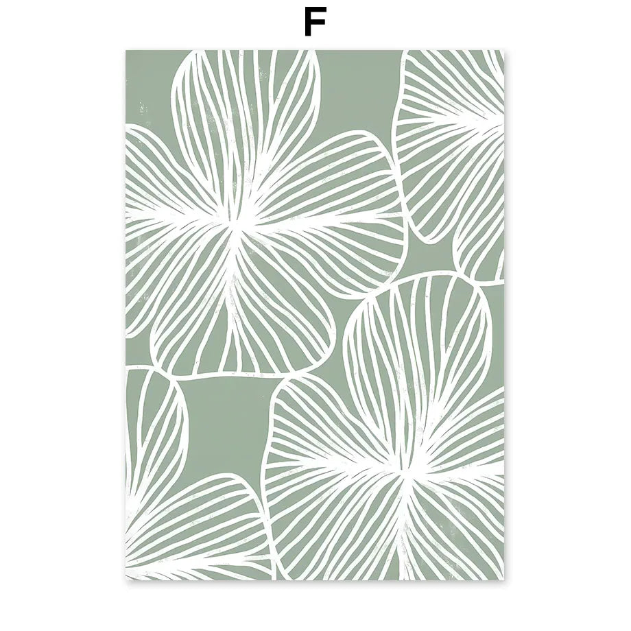Patterned paper with white floral design on a green background