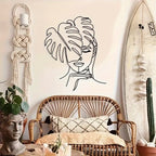 Simple Beauty Leaf Line Art Metal Wall Art 3d Iron Crafted Wall Decoration For Living Room Dining Room Creative Nordic Home Decor