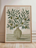 Simple Beige Green Fruit Botanical Wall Art Fine Art Canvas Print Picture For Modern Farmhouse Kitchen Living Room Dining Room Art Decor