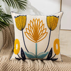 Simple Floral Colorful Nordic Cushion Covers 45x45cm Knitted Jacquard Linen Pillow Slips For Living Room Sofa Throw Cushions Contemporary Scandinavian Home Decor