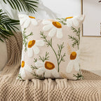 Simple Floral Colorful Nordic Cushion Covers 45x45cm Knitted Jacquard Linen Pillow Slips For Living Room Sofa Throw Cushions Contemporary Scandinavian Home Decor