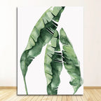 Simple Green Palm Leaves Minimalist Botanical Wall Art Fine Art Canvas Prints Pictures For Living Room Dining Room Home Office Decor 2025 001