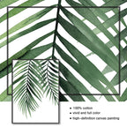 Simple Green Palm Leaves Minimalist Botanical Wall Art Fine Art Canvas Prints Pictures For Living Room Dining Room Home Office Decor 2025 001