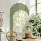 Simple Leafy Green Archway Wall Mural – Peel & Stick Vinyl Wall Decal for Kids’ Room, Bedroom & Living Space - Creative DIY Home Decor