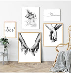 Simple Love Black White Posters Fashion Wall Art Fine Art Canvas Prints Minimalist Pictures For Living Room Bedroom Nordic Home Decor 2025