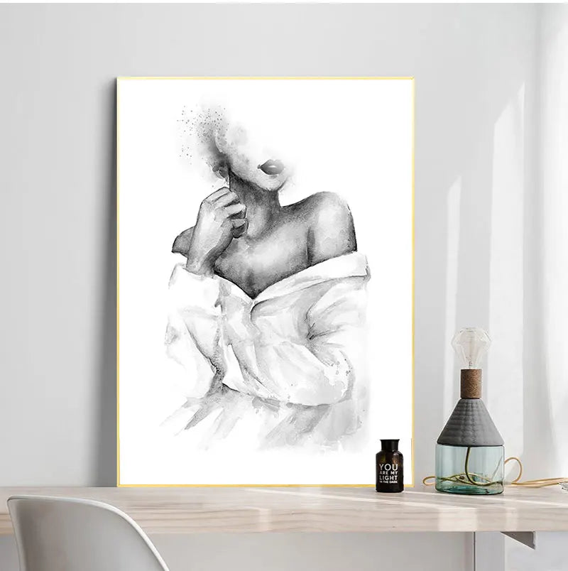 Simple Love Black White Posters Fashion Wall Art Fine Art Canvas Prints Minimalist Pictures For Living Room Bedroom Nordic Home Decor 2025