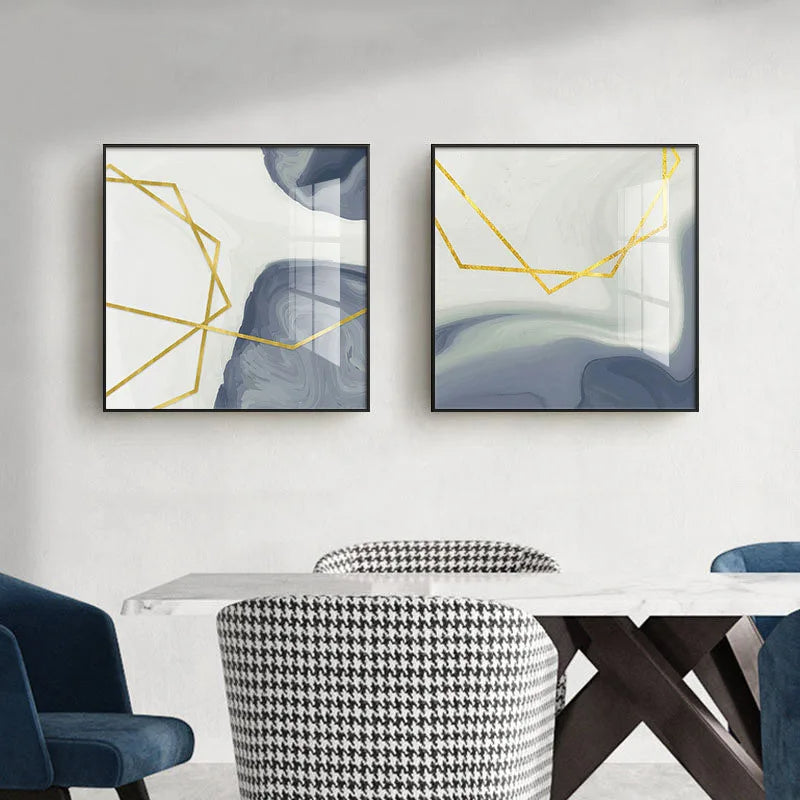 Simple Minimalist Nordic Abstract Square Format Wall Art Fine Art Canvas Prints Pictures For Living Room Bedroom Dining Room Decor