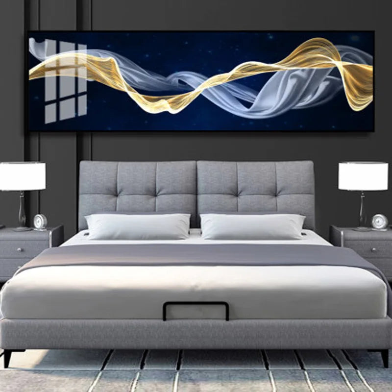 Flowing Vibes Abstract Wall Art Fine Art Canvas Prints Wide Format Pictures For Living Room Above Sofa Pictures For Above The Bed