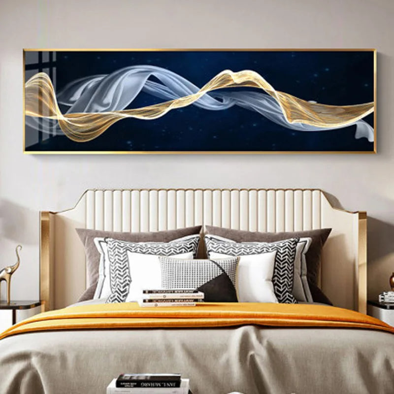 Flowing Vibes Abstract Wall Art Fine Art Canvas Prints Wide Format Pictures For Living Room Above Sofa Pictures For Above The Bed