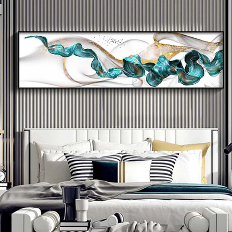 Flowing Vibes Abstract Wall Art Fine Art Canvas Prints Wide Format Pictures For Living Room Above Sofa Pictures For Above The Bed
