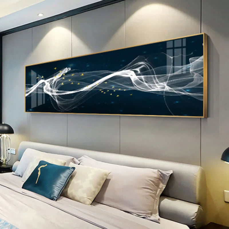 Flowing Vibes Abstract Wall Art Fine Art Canvas Prints Wide Format Pictures For Living Room Above Sofa Pictures For Above The Bed