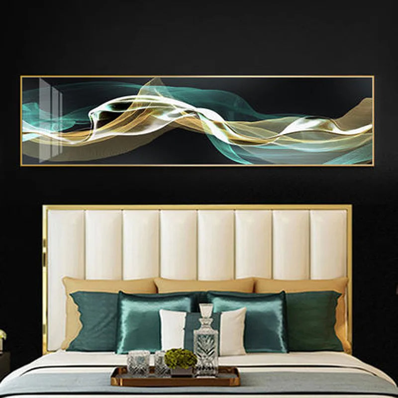 Flowing Vibes Abstract Wall Art Fine Art Canvas Prints Wide Format Pictures For Living Room Above Sofa Pictures For Above The Bed
