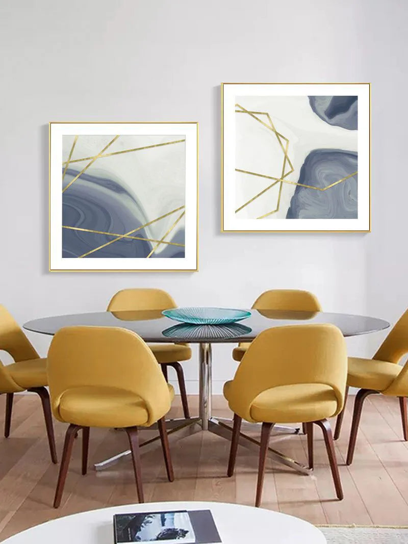 Simple Minimalist Nordic Abstract Square Format Wall Art Fine Art Canvas Prints Pictures For Living Room Bedroom Dining Room Decor