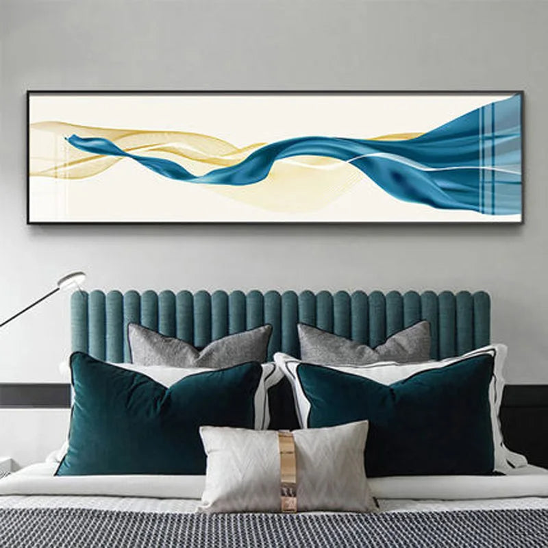 Flowing Vibes Abstract Wall Art Fine Art Canvas Prints Wide Format Pictures For Living Room Above Sofa Pictures For Above The Bed