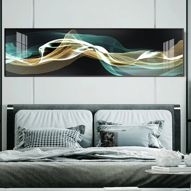 Flowing Vibes Abstract Wall Art Fine Art Canvas Prints Wide Format Pictures For Living Room Above Sofa Pictures For Above The Bed
