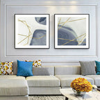 Simple Minimalist Nordic Abstract Square Format Wall Art Fine Art Canvas Prints Pictures For Living Room Bedroom Dining Room Decor