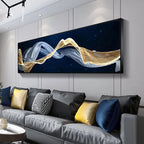 Flowing Vibes Abstract Wall Art Fine Art Canvas Prints Wide Format Pictures For Living Room Above Sofa Pictures For Above The Bed