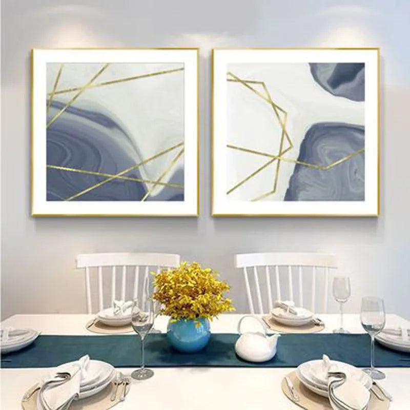 Simple Minimalist Nordic Abstract Square Format Wall Art Fine Art Canvas Prints Pictures For Living Room Bedroom Dining Room Decor