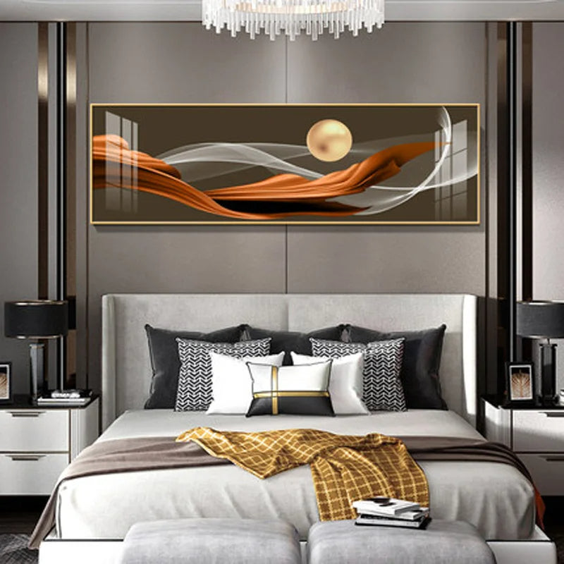 Flowing Vibes Abstract Wall Art Fine Art Canvas Prints Wide Format Pictures For Living Room Above Sofa Pictures For Above The Bed