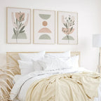 Simple Nordic Abstract Botanical Wall Art Fine Art Canvas Prints Pictures For Neutral Color Living Room Bedroom Art For Modern Apartment Decor