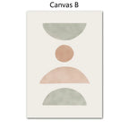 Simple Nordic Abstract Botanical Wall Art Fine Art Canvas Prints Pictures For Neutral Color Living Room Bedroom Art For Modern Apartment Decor