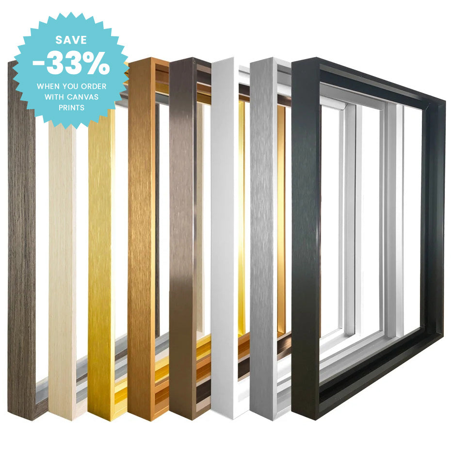 Small Sizes Metal Picture Frame Brushed Gold Silver Black 20x30 30x40, 40x50cm etc For Framing Canvas Prints - Purple Gold, Titanium Gold, Aluminum Frame Kits Complete With Wooden Inner Frame