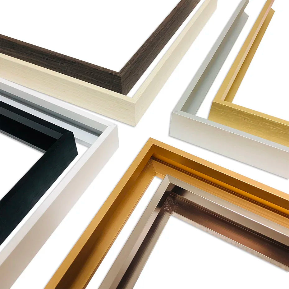 Small Sizes Metal Picture Frame Brushed Gold Silver Black 20x30 30x40, 40x50cm etc For Framing Canvas Prints - Purple Gold, Titanium Gold, Aluminum Frame Kits Complete With Wooden Inner Frame