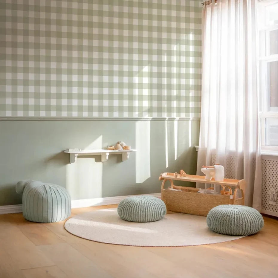 Soft Pastel Colored Plaid Vinyl Wall Mural – Peel & Stick Vinyl Decal Wallpaper for Kids’ Room, Bedroom & Creative DIY Cabinet Decor