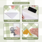 Soft Pastel Colored Plaid Vinyl Wall Mural – Peel & Stick Vinyl Decal Wallpaper for Kids’ Room, Bedroom & Creative DIY Cabinet Decor