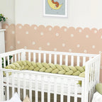 Soft Pastel Daisy Bloom Scalloped Wall Mural Wallpaper – Peel & Stick Floral Wall Decals for Nursery, Kids Room, or Girls Bedroom, Creative DIY Home Decor