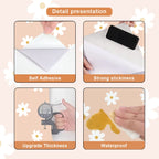 Soft Pastel Daisy Bloom Scalloped Wall Mural Wallpaper – Peel & Stick Floral Wall Decals for Nursery, Kids Room, or Girls Bedroom, Creative DIY Home Decor