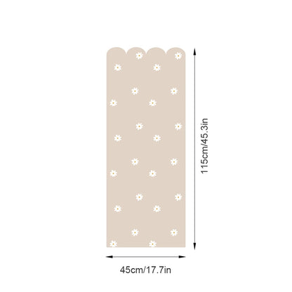 Soft Pastel Daisy Bloom Scalloped Wall Mural Wallpaper – Peel & Stick Floral Wall Decals for Nursery, Kids Room, or Girls Bedroom, Creative DIY Home Decor