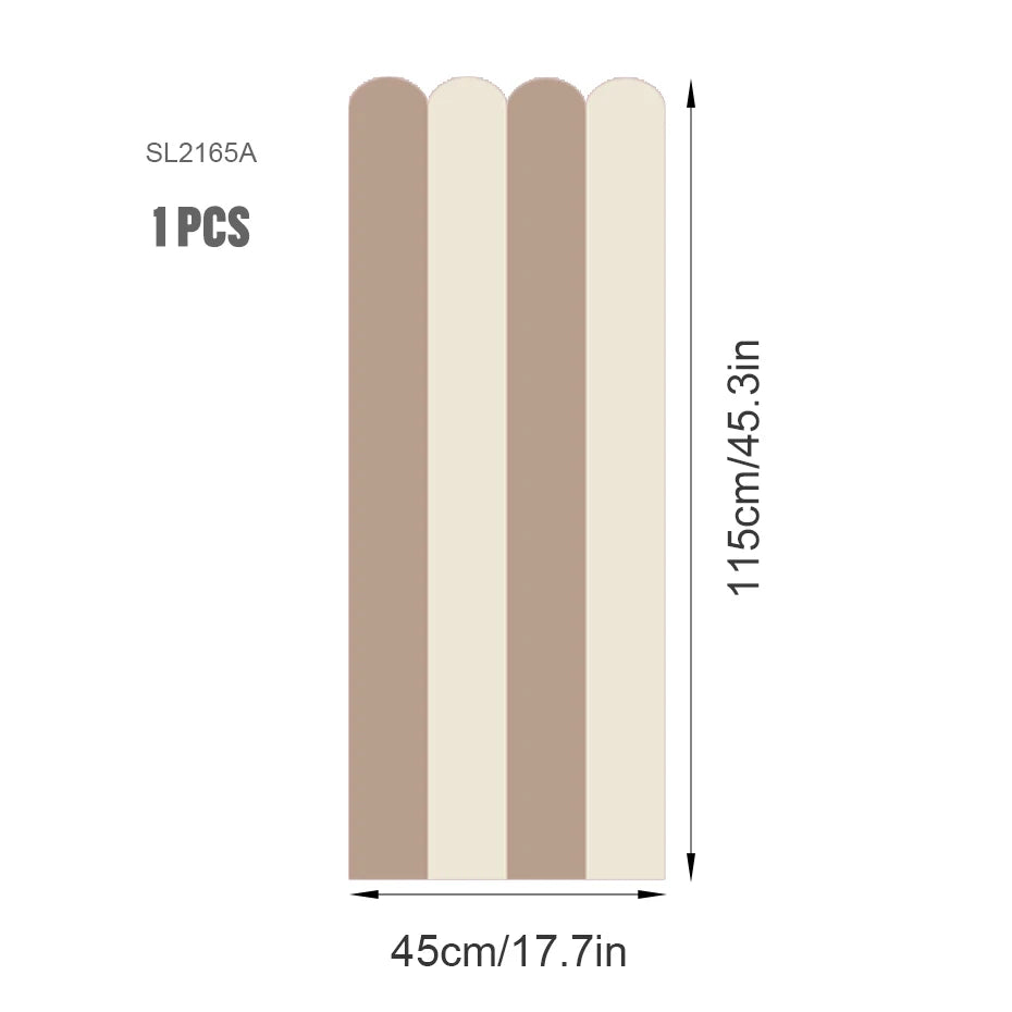 Soft Pastel Tones Scalloped Wallpaper Mural Decals – Peel & Stick Nursery Wall Decor for Kids Room Baby Bedroom Kindergarten Creative DIY Home Decor