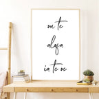 South Pacific Love Quotes Poster Wall Art Fine Art Canvas Prints Minimalist Black White Elegant Typographic Wall Art Pictures For Living Room Bedroom Art Decor