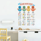 Spanish Color Moods Nursery Wall Decals – Emotion Management Wall Stickers for Nursery, Kids Room, or Classroom - Gentle Emotional Learning Art