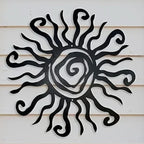 Spanish Sun Metal Wall Art 3D Iron Crafted Abstract Hanging Wall Decoration For Living Room Dining Room Home and Garden Decor