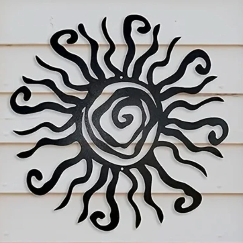 Spanish Sun Metal Wall Art 3D Iron Crafted Abstract Hanging Wall Decoration For Living Room Dining Room Home and Garden Decor