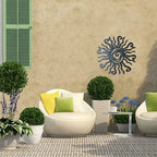 Spanish Sun Metal Wall Art 3D Iron Crafted Abstract Hanging Wall Decoration For Living Room Dining Room Home and Garden Decor