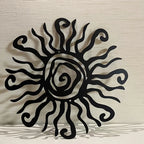 Spanish Sun Metal Wall Art 3D Iron Crafted Abstract Hanging Wall Decoration For Living Room Dining Room Home and Garden Decor