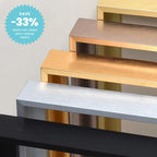 Square Format Metal Picture Frame Gold Silver Black 30x30cm, 50x50cm, 100x100cm etc For Framing Canvas Prints - Brushed Gold, Titanium Gold, Brushed Black, Brushed Silver, Aluminium Frame Kits Complete With Wooden Inner Frame