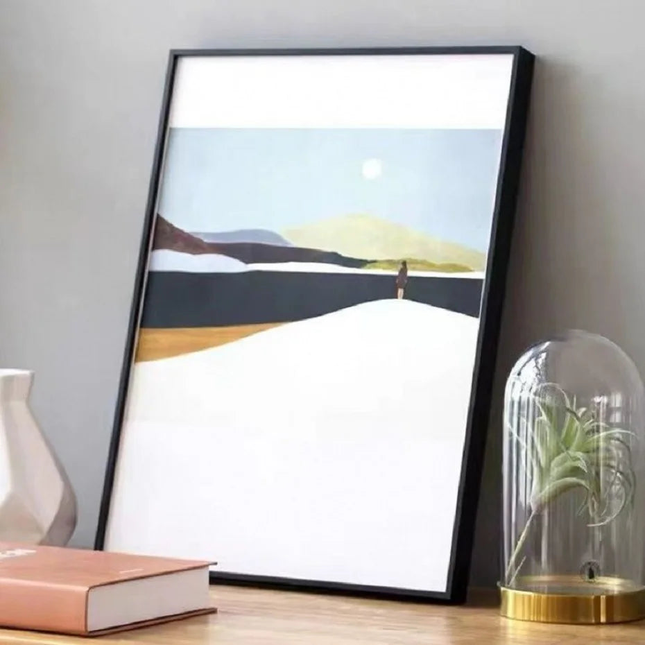 Square Format Metal Picture Frame Gold Silver Black 30x30cm, 50x50cm, 100x100cm etc For Framing Canvas Prints - Brushed Gold, Titanium Gold, Brushed Black, Brushed Silver, Aluminium Frame Kits Complete With Wooden Inner Frame