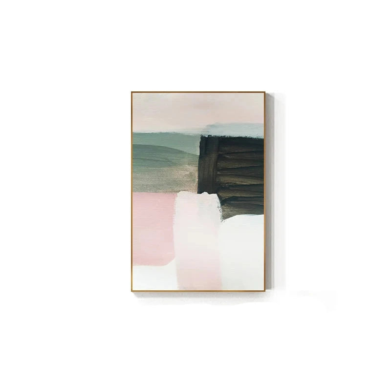 Subtle Shades Of Pink & Blue Watercolor Abstract Wall Art Fine Art Canvas Prints For Modern Apartment Living Room Bedroom Art For Contemporary Interiors